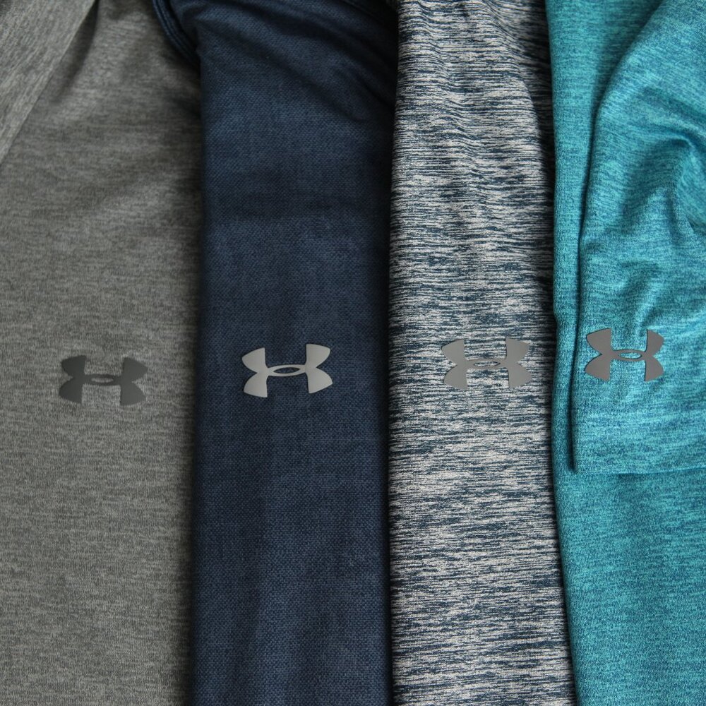 Under Armour Men's Polo Lot in Gray, Navy, Heather Gray, Teal